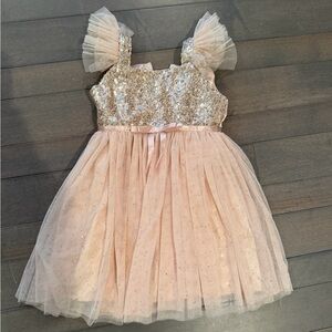 Popatu Cream Satin Dress